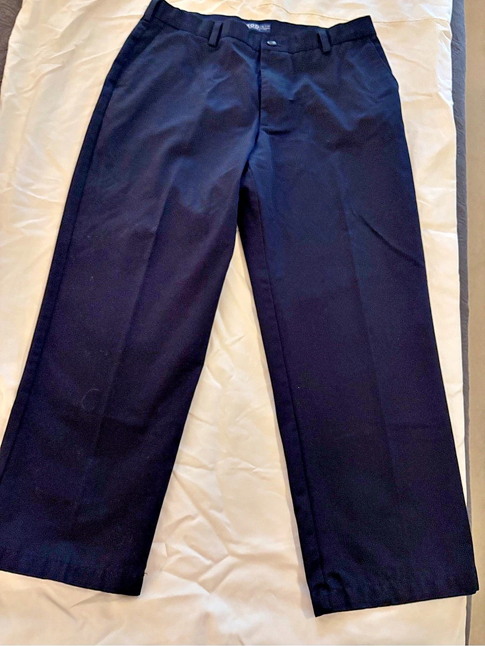 IZOD American Chino Straight Fit Pants Men's Black Waist 36 x 30
